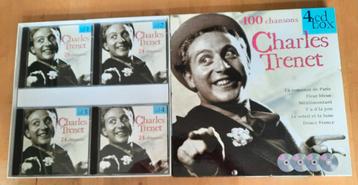 CHARLES TRENET - 100 CHANSONS - 4CD BOX - INCLUSIEF BOEKJE beschikbaar voor biedingen