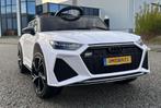 Kinder Auto Audi RS6 12v wit +RC / Leder / Rubberband NIEUW, Ophalen of Verzenden, Nieuw
