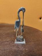 Vintage Hoorn Reiger/Kraanvogel Beeldje - Handgesneden '60, Verzamelen, Beelden en Beeldjes, Ophalen of Verzenden, Zo goed als nieuw