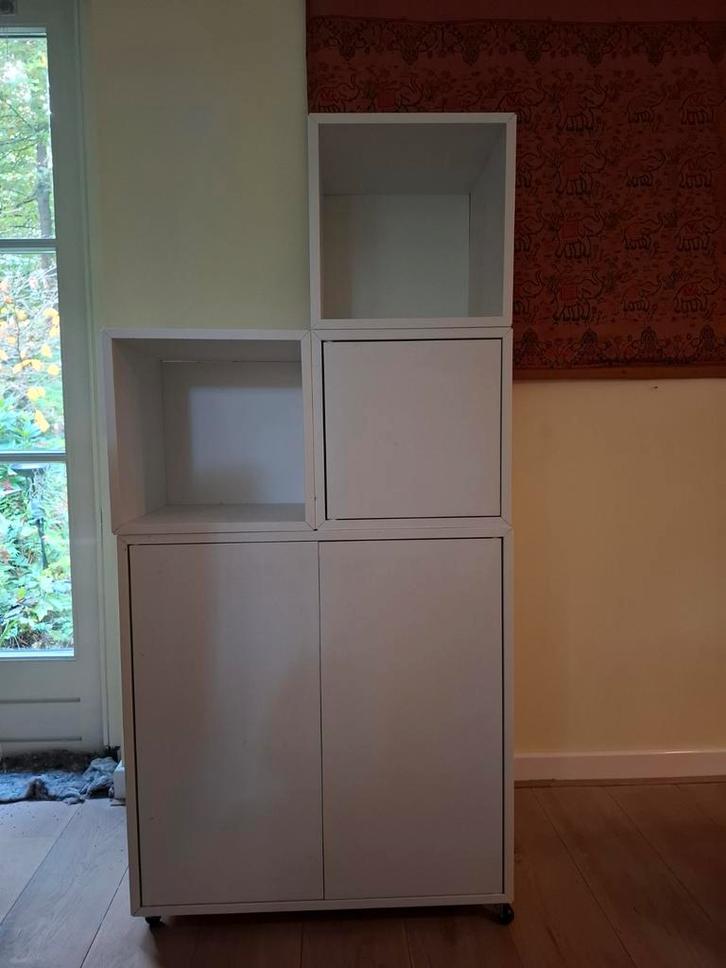 4 Ikea  Eket Kastjes, wit 35 x 35 x 35 en 70 x 70 x 35, Antiek en Kunst, Antiek | Meubels | Kasten, Ophalen