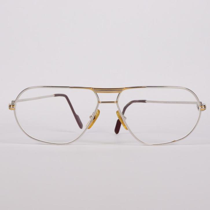 Must de Cartier Tank Platinum Bril - Compleet set, Sieraden, Tassen en Uiterlijk, Zonnebrillen en Brillen | Heren, Zo goed als nieuw