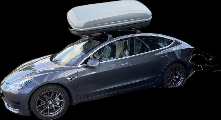 Tesla Model 3 Dakdragers + Dakkoffer verhuur, Auto diversen, Dakkoffers, Zo goed als nieuw, Ophalen