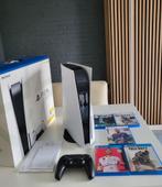 PlayStation 5 in NIEUWSTAAT met Speakerset en Games, Spelcomputers en Games, Ophalen, Zo goed als nieuw, Playstation 5