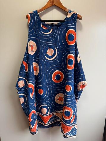 Gudrun Sjoden blauwe tuniek jurkje met cirkel patroon / XL beschikbaar voor biedingen