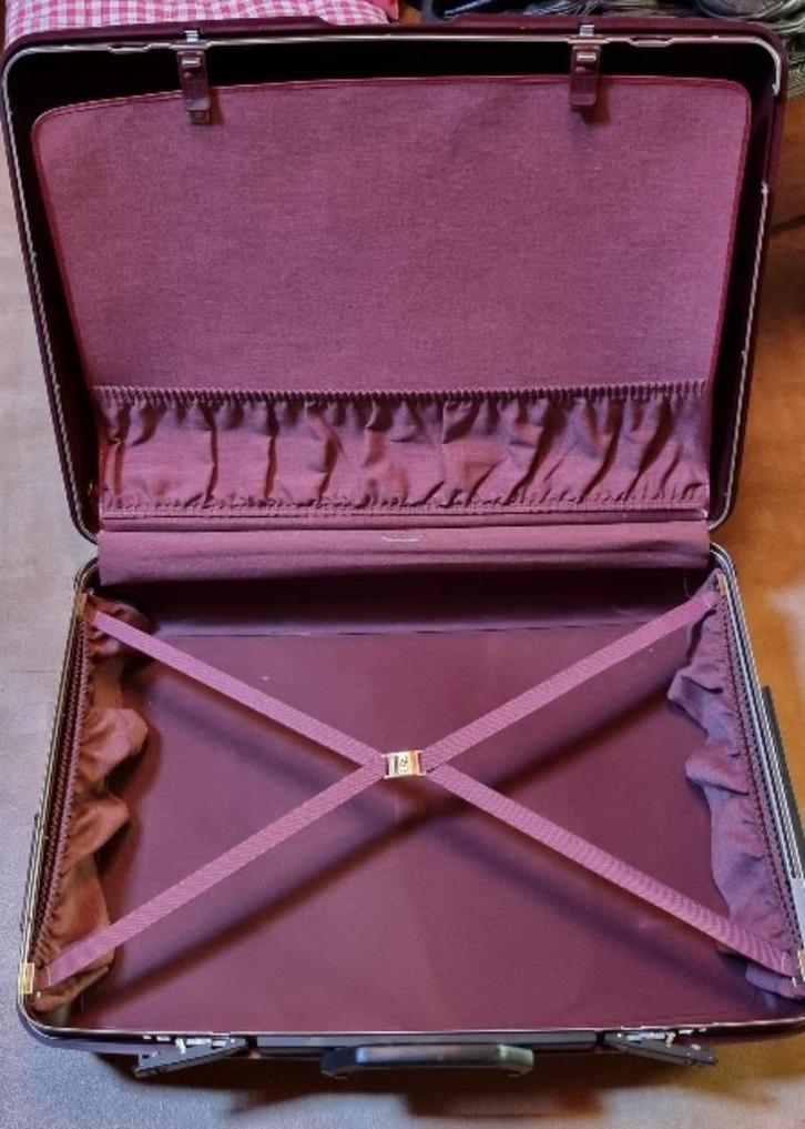 Jaren '70 Samsonite koffer bordeauxrood - hard case vintage, Sieraden, Tassen en Uiterlijk, Koffers, Zo goed als nieuw, Hard kunststof