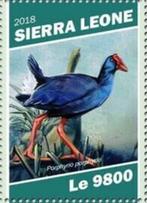 2018 Aanbieding Sierra Leone Fauna Vogels Paarse moerashoen, Ophalen of Verzenden, Postfris, Dier of Natuur