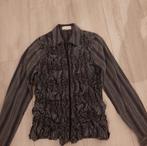 PRACHTIGE Blouse met Rits - Maat M, Maat 38/40 (M), Anne Fontaine, Zwart, Ophalen of Verzenden
