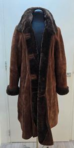 Prachtige lammy mantel echt suède leer en lamsvacht mt. XXL, Kleding | Dames, Jassen | Winter, Pelsland, Bruin, Maat 46/48 (XL) of groter