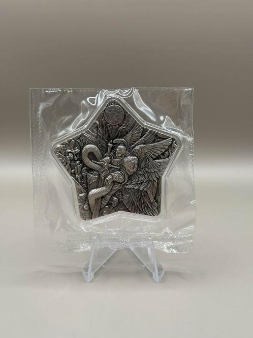 Lucifer the falen angel - komsco - 2023 - 2 OZ, Postzegels en Munten, Edelmetalen en Baren, Zilver, Ophalen of Verzenden