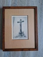 Ets met kruis van Maarten Langbroek, Antiek en Kunst, Kunst | Etsen en Gravures, Ophalen of Verzenden