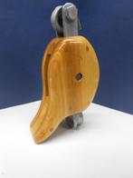 Houten Hakblok grootschootblok enkelschijfs + hondsvot 12mm, Watersport en Boten, Ophalen of Verzenden, Nieuw, Lijn of Blok