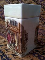 Mooie oude Crown Devon porselein dekselpot uit Engeland., Antiek en Kunst, Ophalen of Verzenden