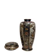 Royal Satsuma Pottery Set – Vaas en Dekselkom, Ophalen of Verzenden, Gebruikt