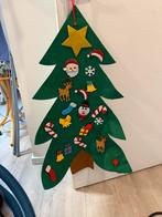 Vilten kerstboom met klittenband figuurtjes, Ophalen, Zo goed als nieuw