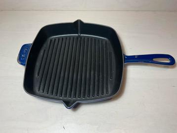 Blauwe Staub geëmailleerde gietijzeren grillpan 26 c 26 cm beschikbaar voor biedingen
