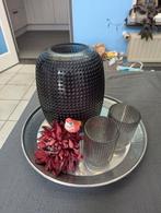 Decoratieve set, Huis en Inrichting, Ophalen, Zo goed als nieuw, Rond, Glas