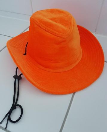 Hoed, cowboyhoed, oranje, omtrek 58cm, Carnaval, heb er 2. beschikbaar voor biedingen