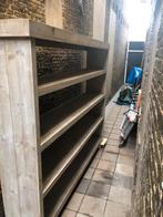 Massief houten boekenkast winkelkast bergkast archiefkast, 25 tot 50 cm, 200 cm of meer, 150 tot 200 cm, Gebruikt
