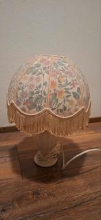 Vintage Tafellamp met Bloemenkap, Stof, Gebruikt, Vintage, Ophalen of Verzenden