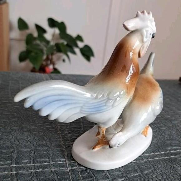 Carl Scheidig KG Porseleinen Haan en Kip, Ophalen of Verzenden