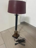 Vintage Tafellamp met  Kap, Ophalen of Verzenden, Gebruikt, Hout, 100 tot 150 cm