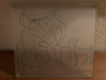 Prachtig Glas Art Pablo Picasso Dessins d'antibes SPOTPRIJS! beschikbaar voor biedingen