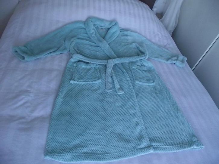 mint groen ochtendjas / badjas sjaalkraag ceintuur XL 46-48, Kleding | Dames, Pyjama's, Gedragen, Maat 46/48 (XL) of groter, Ophalen of Verzenden