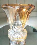 Art Deco KRISTAL VAAS uit 1920 glas Heel&Netjes bloemenvaas, Ophalen of Verzenden