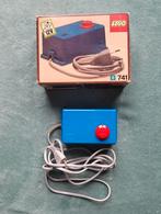 Lego trein 12 Volt blauwe rails transformator (set 741) doos, Kinderen en Baby's, Ophalen of Verzenden, Zo goed als nieuw, Complete set