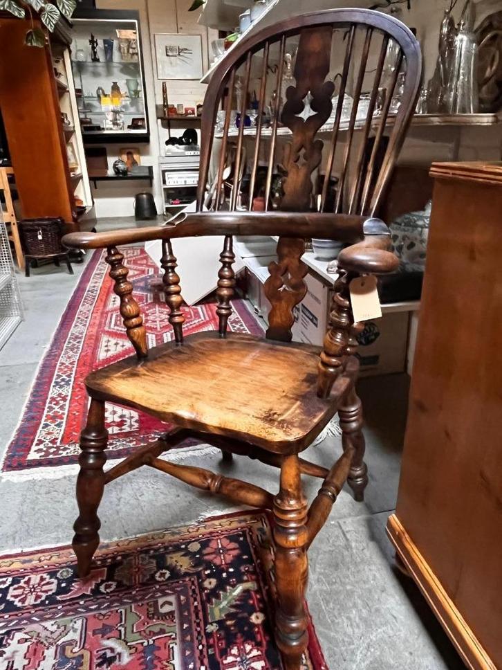 13) Antieke windsor stoel, Antiek en Kunst, Antiek | Meubels | Stoelen en Banken, Ophalen