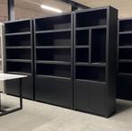 vakkenkast 80x220cm hotel chique zwart eiken fineer, Huis en Inrichting, Kasten | Boekenkasten, Ophalen, 200 cm of meer, Eikenhout