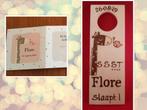 Lieve deurhanger voor de babykamer Pyrografie Creamar, Ophalen of Verzenden, Nieuw, Kraamcadeau