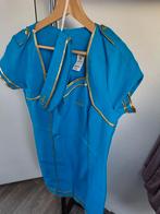 Stewardess uniform  carnaval met hoedje, Ophalen, Overige typen, Blauw, Maat 42/44 (L)