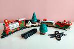 Vintage Kerst treintje met baan - trein kerstman deco, Ophalen of Verzenden, Gebruikt