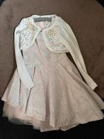 H&M bruidsmeisje jurk feest roze wit met vestje maat 122/128, Ophalen of Verzenden, Zo goed als nieuw, Meisje, Jurk of Rok