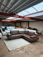 Bruine leren design hoekbank Rolf Benz Dono bank bankstel, 2871SK, 125 cm of meer, Design, Mariansoliak8@gmail.com