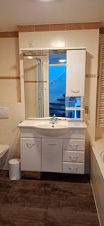 Pergamon badmeubel met wastafel en spiegelkast, Ophalen, Minder dan 50 cm, Gebruikt, Minder dan 100 cm