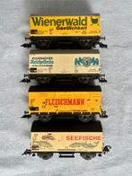 4x Fleischmann DB goederenwagons, Hobby en Vrije tijd, Modeltreinen | H0, Gebruikt, Gelijkstroom, Fleischmann, Wagon