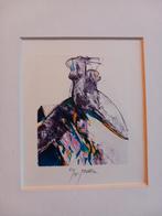 Gesigneerde Kleurets in Passepartout, Antiek en Kunst, Kunst | Etsen en Gravures, Ophalen of Verzenden