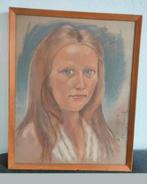 Schilderij van een mooi gezicht, Antiek en Kunst, Kunst | Schilderijen | Klassiek, Ophalen of Verzenden