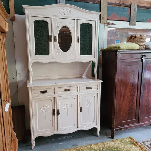 Brocante vintage oude buffetkast servieskast keukenkast, Huis en Inrichting, Kasten | Buffetkasten, Gebruikt, 200 cm of meer, 100 tot 150 cm