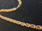 14 k gouden platte koningsketting 64,5 gram 65,5 cm, Sieraden, Tassen en Uiterlijk, Kettingen, Ophalen of Verzenden, Nieuw, Goud