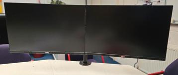 2x Dell U2415b Monitor op Bureaubeugel – Top Dual Setup! beschikbaar voor biedingen