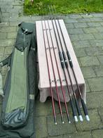 3 x Berkley cherrywood 12ft 2.75lbs hengels incl foudraal, Watersport en Boten, Hengelsport | Karpervissen, Ophalen, Zo goed als nieuw
