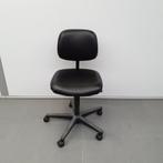 Ahrend werkstoel - zwarte skai werkplaatsstoel burostoel, Gebruikt, Bureaustoel, Ophalen