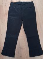 Cambio broek 3/4 zwart met roezel onder 38, Kleding | Dames, Broeken en Pantalons, Lang, Maat 38/40 (M), Ophalen of Verzenden