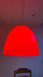 2x Rode ILU Design Hanglampen, Huis en Inrichting, Ophalen, Zo goed als nieuw, Glas, Minder dan 50 cm