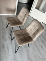 2 Velvet Eetkamerstoelen, Huis en Inrichting, Stoelen, Ophalen, Twee, Overige kleuren, Zo goed als nieuw