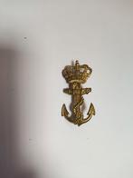 Korps Mariniers Baret anker goud, oogjes direct., Ophalen of Verzenden, Landmacht, Nederland, Embleem of Badge