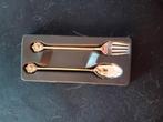 Verzilverd lepeltje en vorkje., Ophalen of Verzenden, Nieuw, Zilver